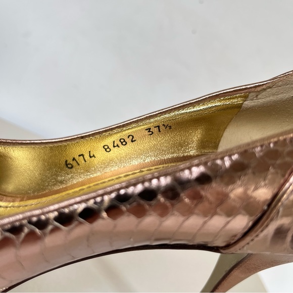 Dolce & Gabbana rose gold snakeskin print heels - Picture 11 of 14